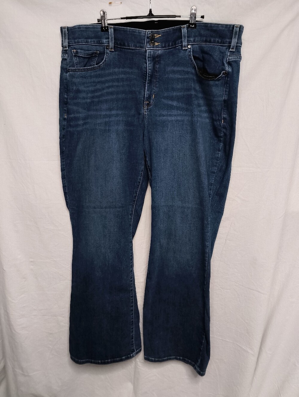 Lane Bryant Dark Blue Bootcut Jeans with Stretch Size 22 Dual Button